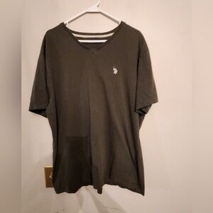 Ralph Lauren hunter green v neck t shirt size large